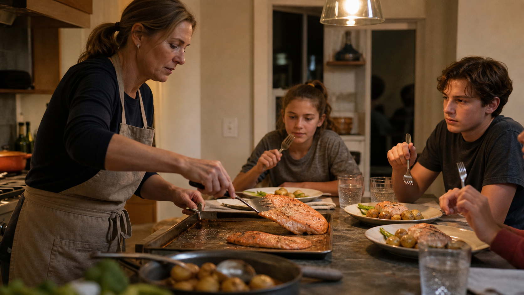 Illustrated story preview for The Baked Salmon Reel That Exposed Every Household’s Plating Politics