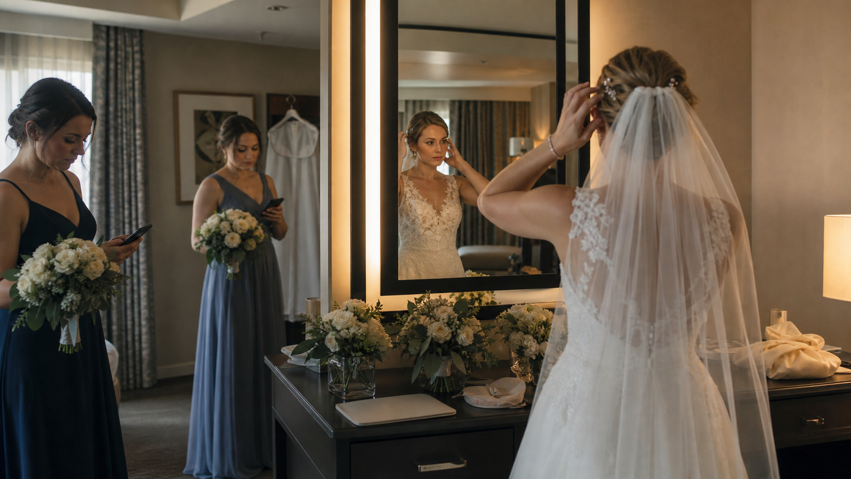 Illustrated story preview for The Wedding Video Was Cute Until the Bride Fixed Her Own Veil
