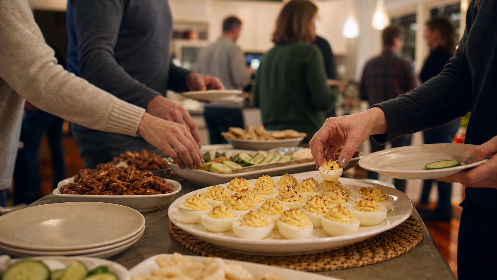 Illustrated story preview for The Deviled Egg Video Exposed Who Takes Two Before Counting The Guests