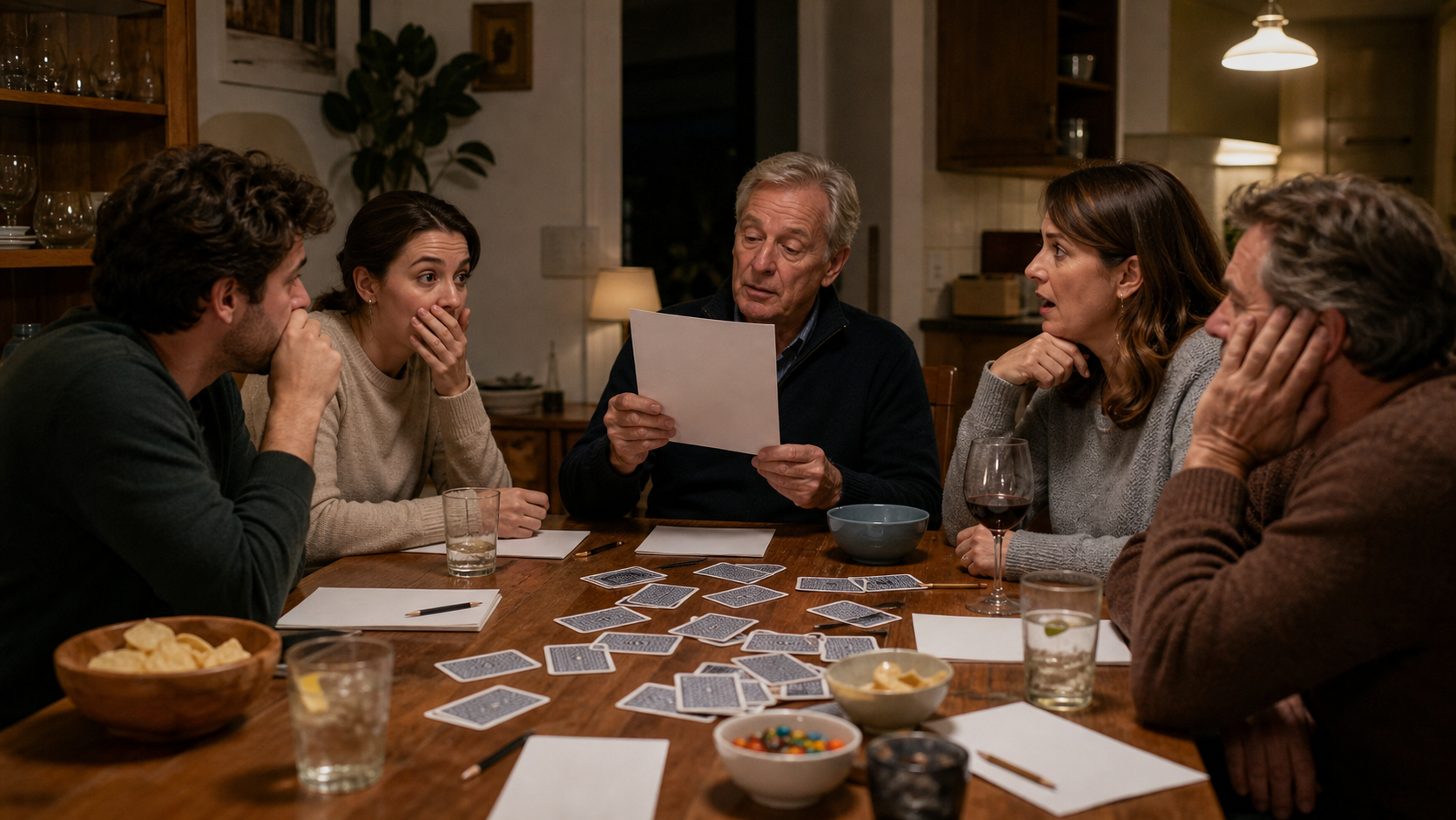 Illustrated story preview for The Family Game Night Shifted When My Uncle Read the Scorecard Out Loud
