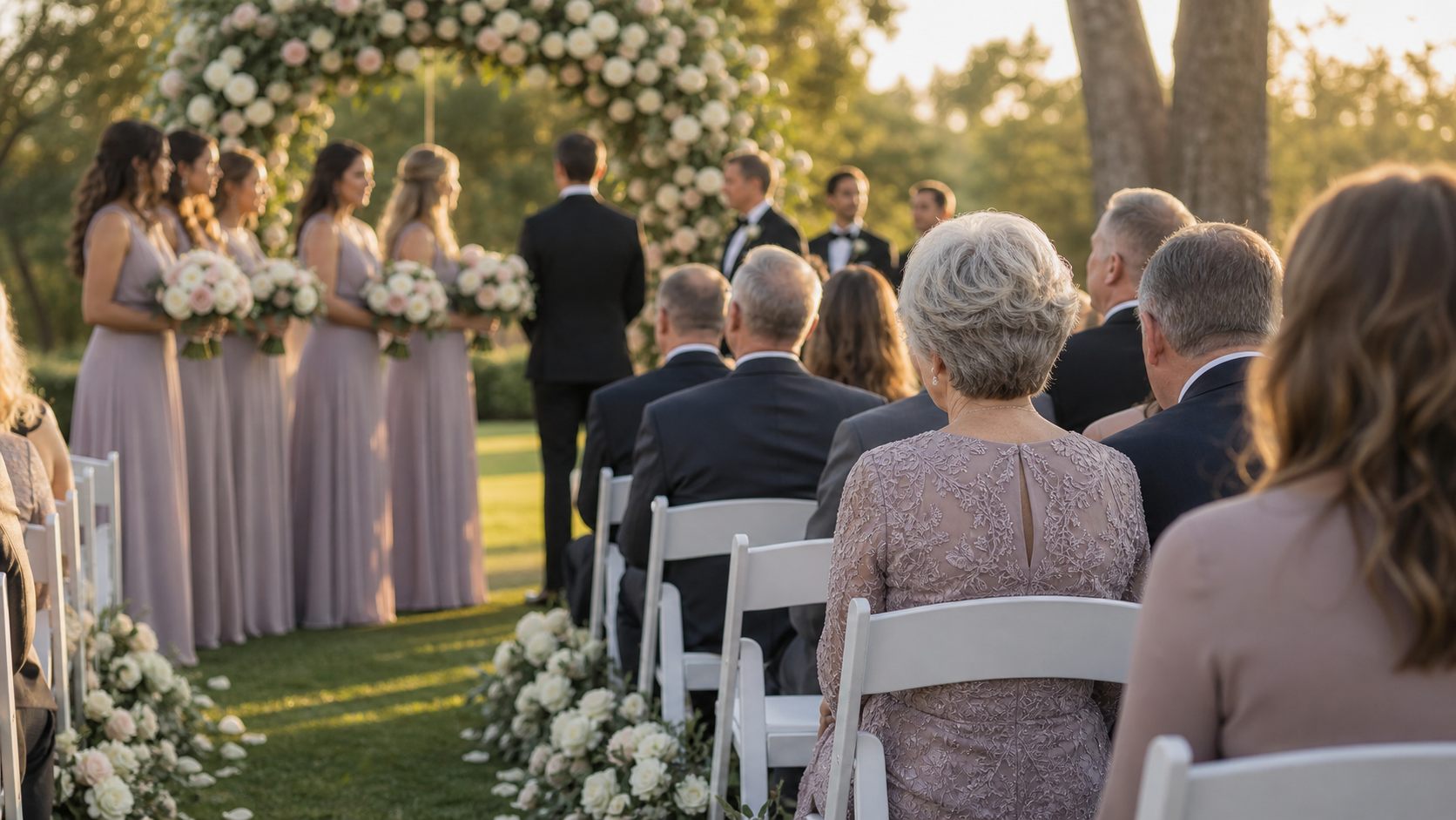 Illustrated story preview for The Comments Noticed the Groom's Mother Wearing the Same Color as the Bridesmaids