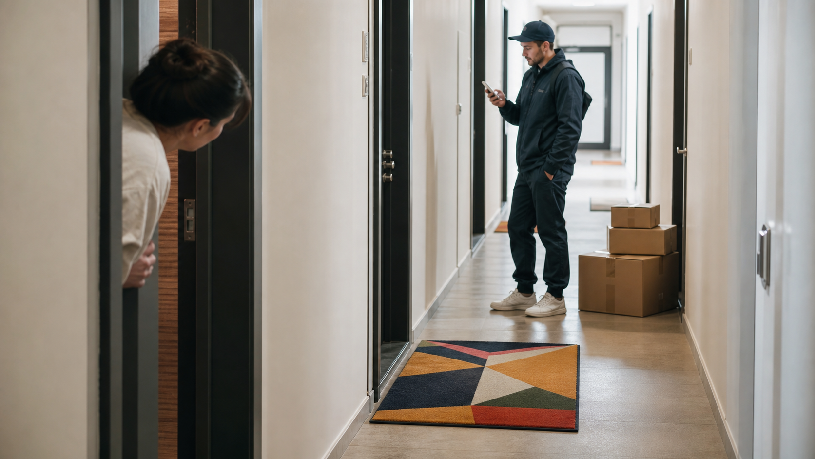 Illustrated story preview for My Neighbor Complained About My Welcome Mat Until Her Delivery Driver Used It As Directions
