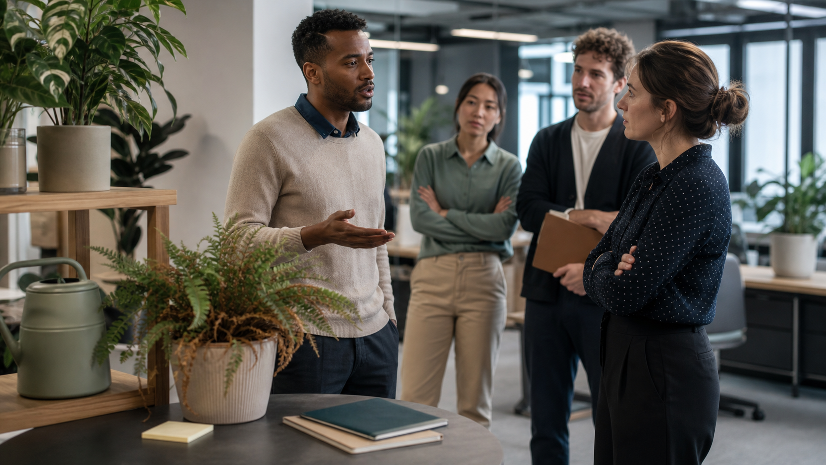 Illustrated story preview for The Office Plant Rotation Revealed Who Was Taking Credit for Everyone's Work