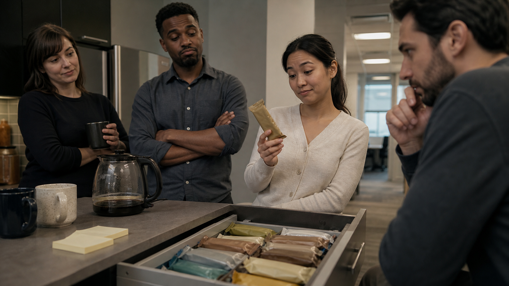 Illustrated story preview for The Office Snack Drawer Became a Loyalty Test