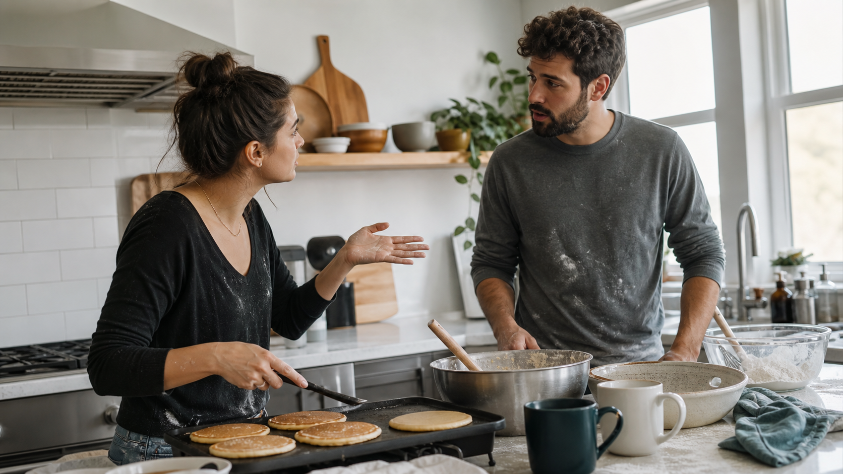 Illustrated story preview for The Pancake Reel That Turned Breakfast Into a Love Language Debate