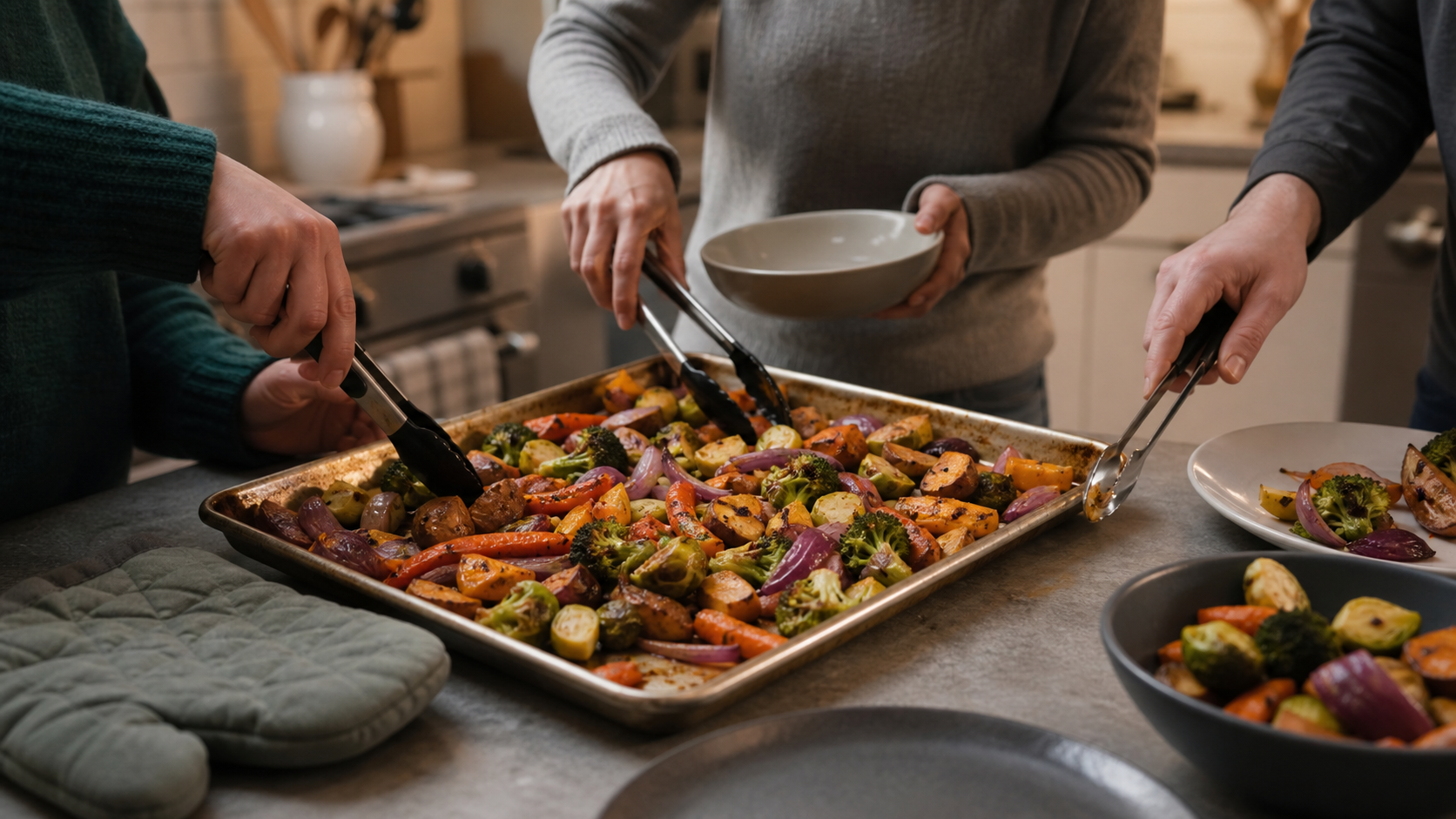Illustrated story preview for The Roasted Veggie Tray Video Exposed Who Picks Out The Good Pieces Before Serving