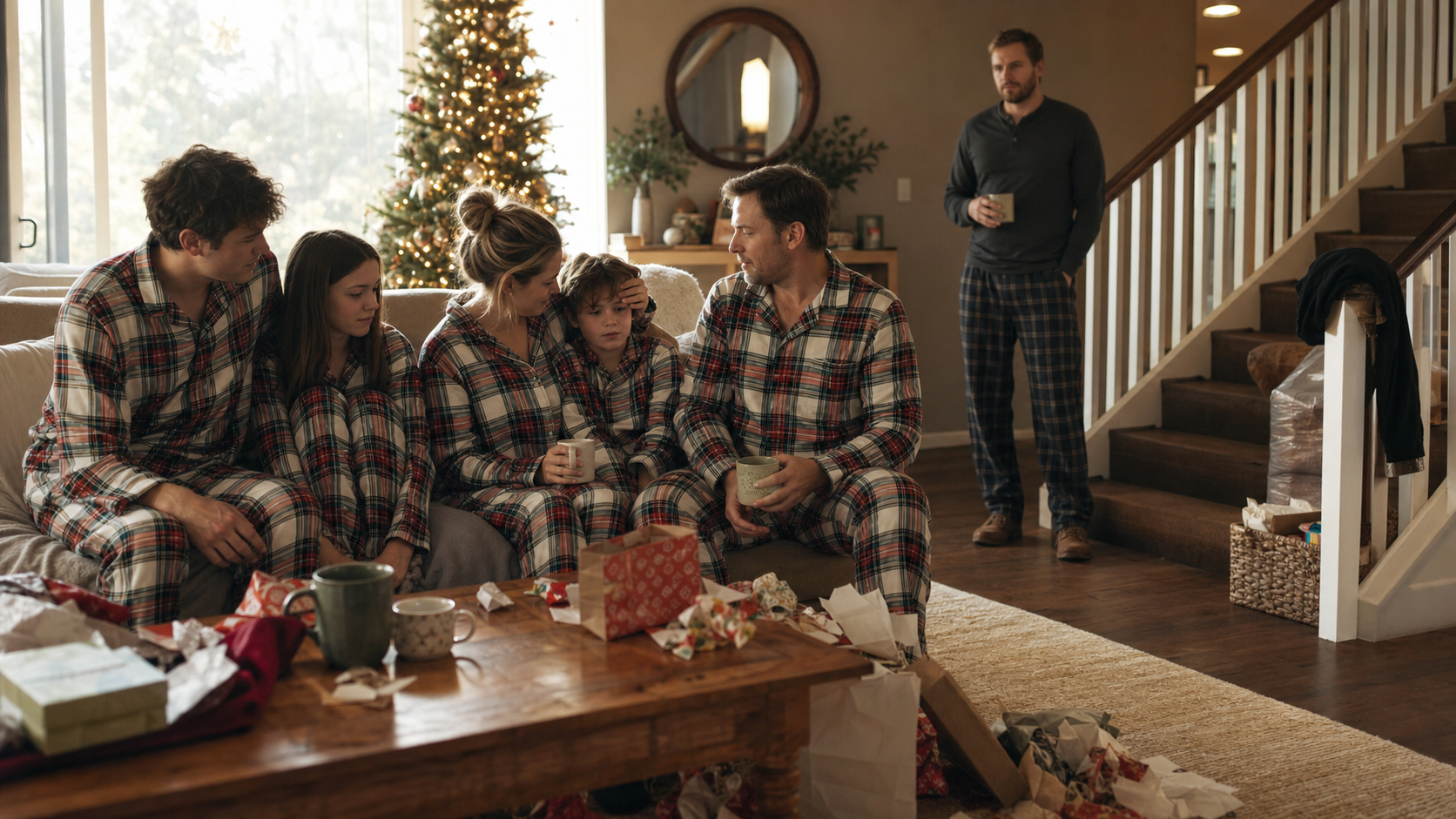 Illustrated story preview for My Sister Said Matching Pajamas Were Silly Until She Was The Only One Missing From The Morning Photo