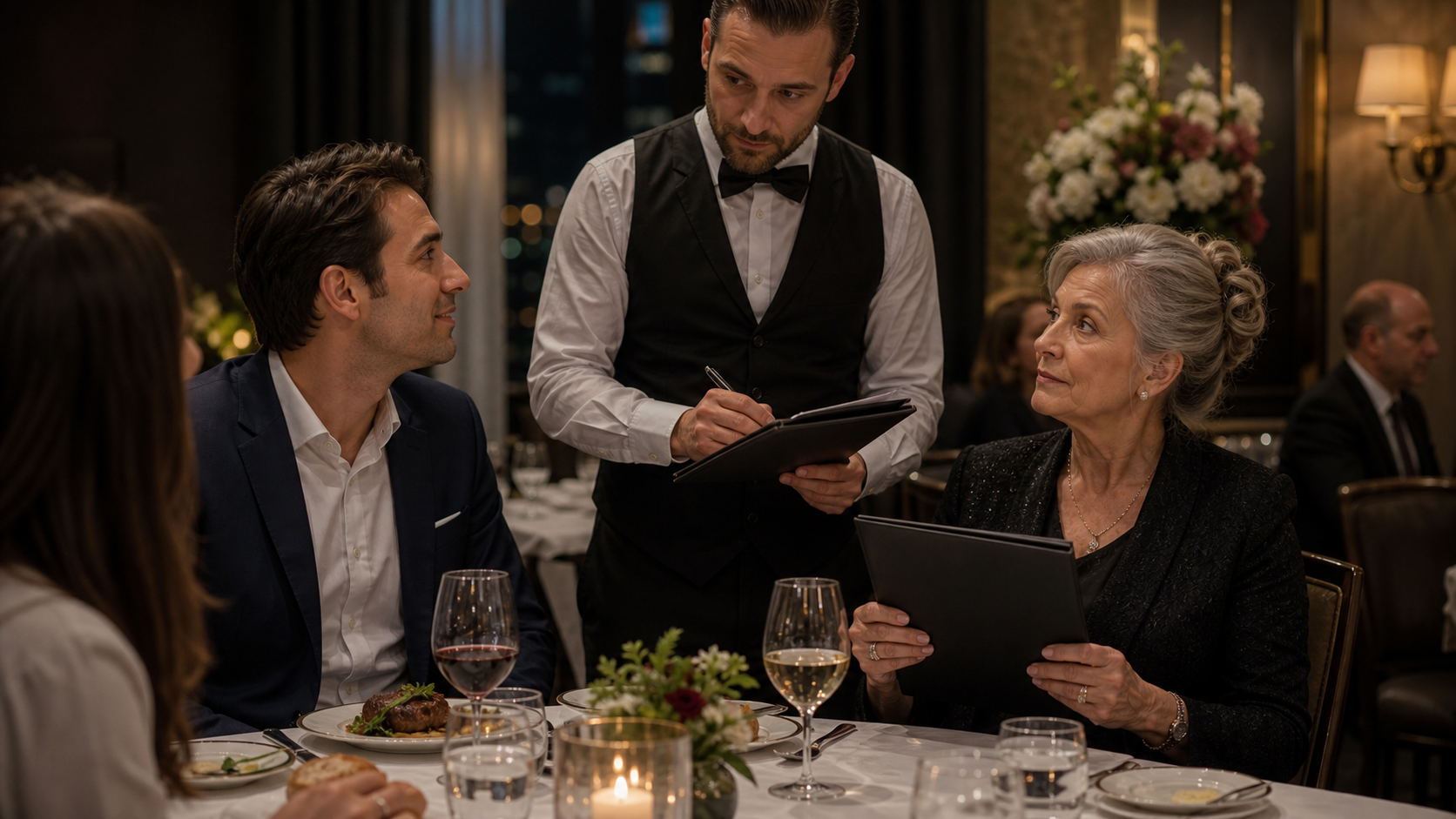 Illustrated story preview for The Waiter Ignored My Mother Until She Signed the Bill